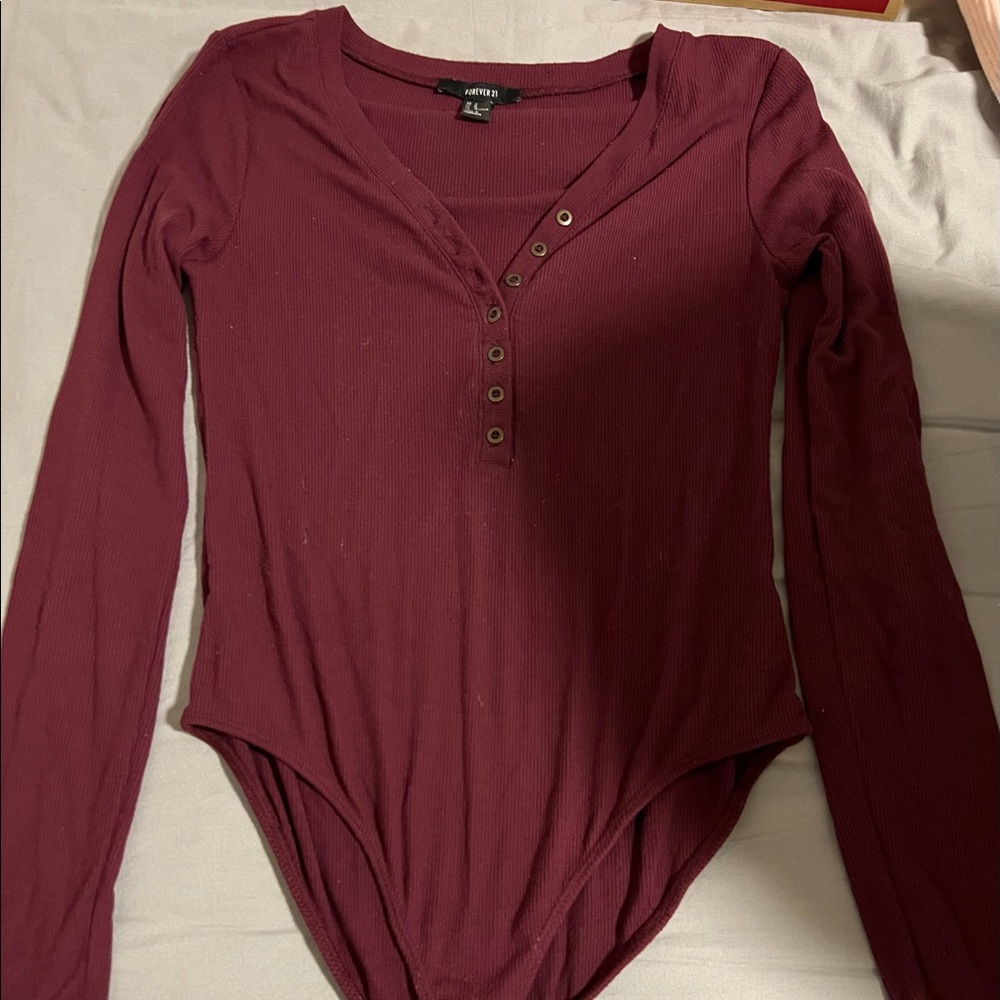Burgundy bodysuit